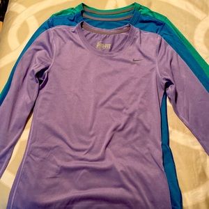 Nike Dri-Fit long sleeve shirts